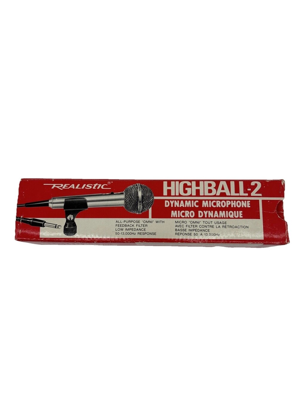 Realistic Highball-2 Dynamic Microphone 33-985 Radio Shack Japan Brand New